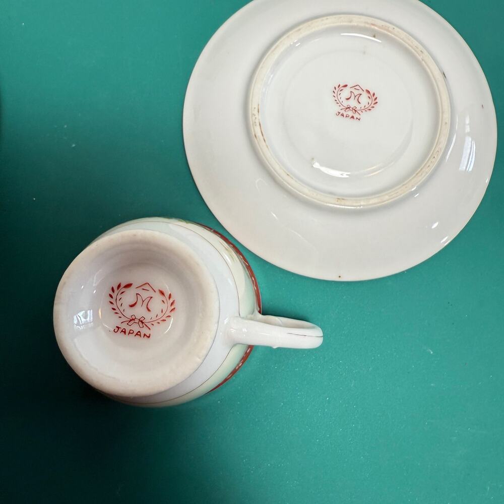 Vintage Demitasse Cups and Saucers Morimura Brothers (Noritake) - Picture 5 of 9
